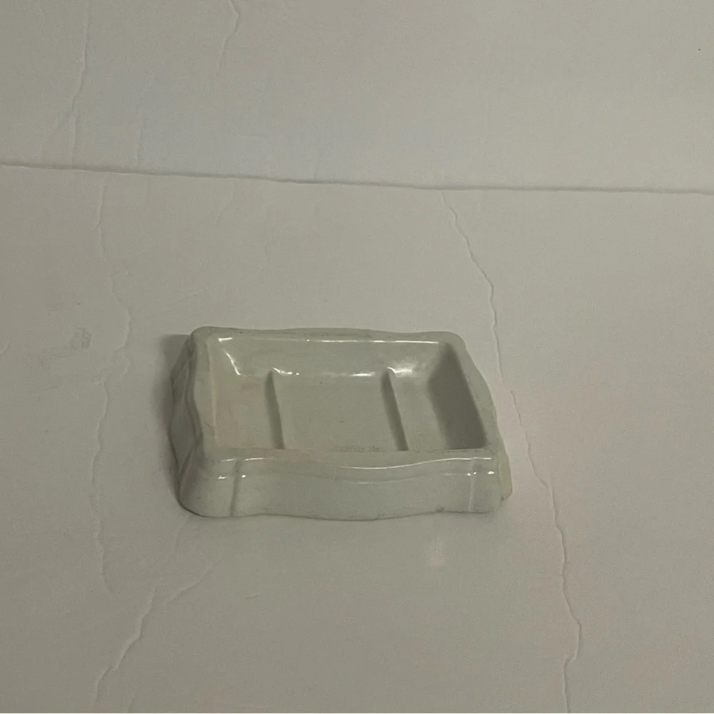 Vintage White Porcelain Soap Holder